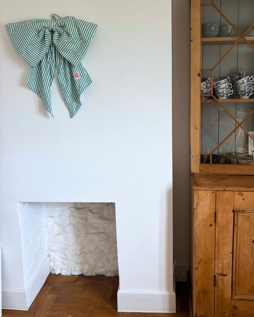 Puffy Bow - Emerald Candy Stripe