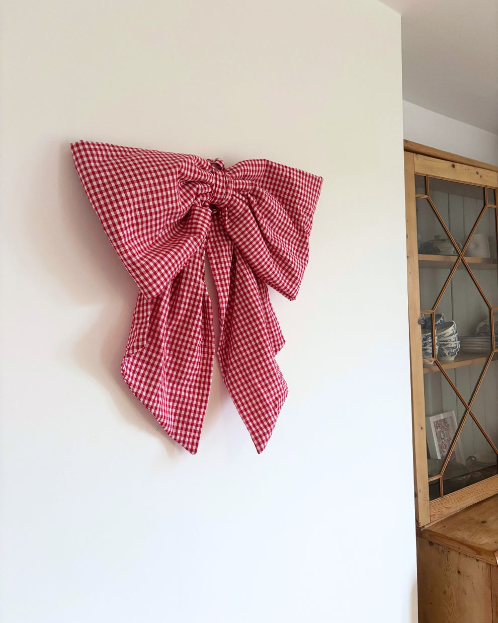 Puffy Bow - Red Gingham